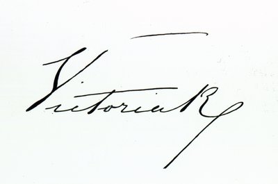 Signature of Queen Victoria by Unbekannt Unbekannt